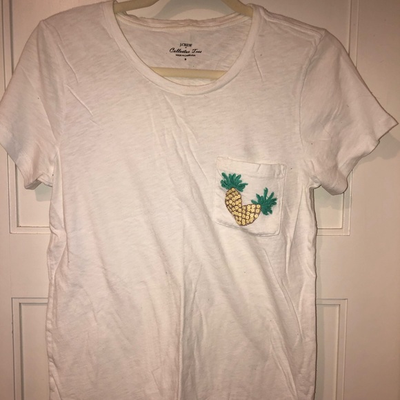 J. Crew Tops - J Crew Women’s Tee Shirt. Pineapple pocket